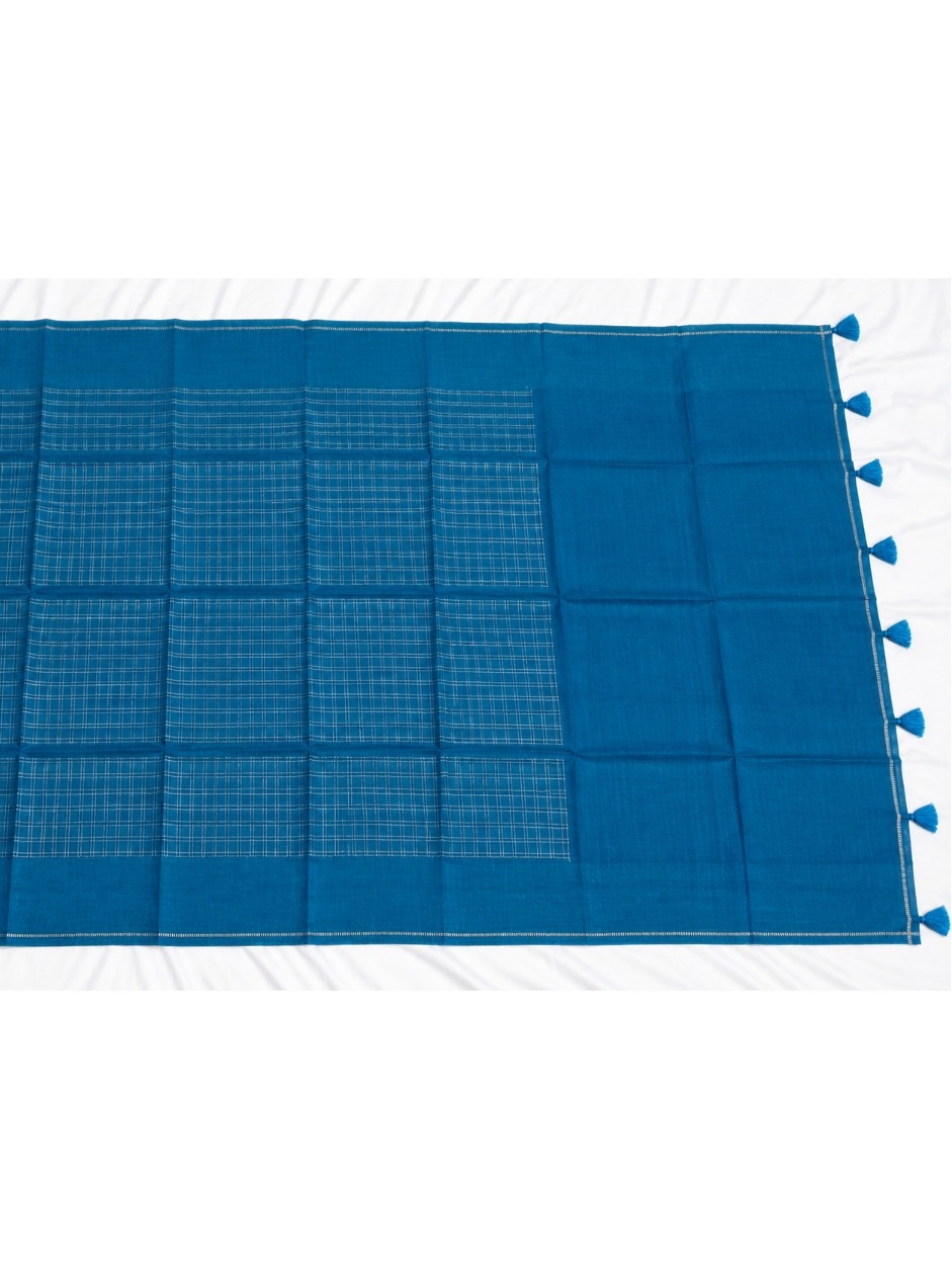 TUSSAR SILK - JARI CHECKS