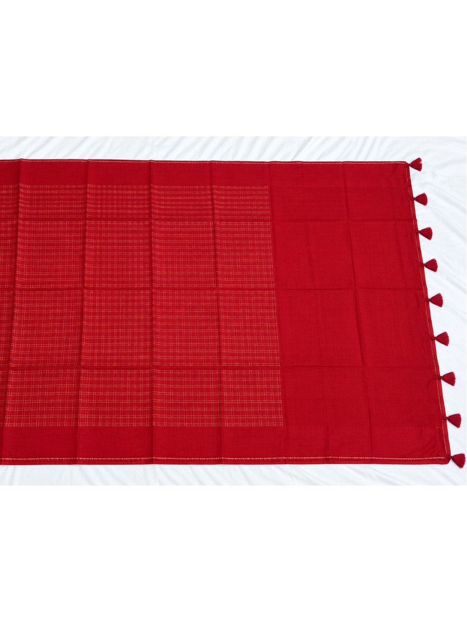 TUSSAR SILK - JARI CHECKS
